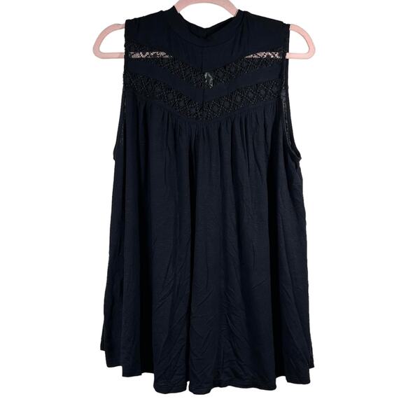 APT. 9 Black Lace Sleeveless Blouse Large - Picture 1 of 7